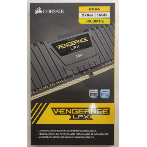 Озу Corsair DDR4 16GB (2x8GB) 3200Mhz Vengeance LPX (CMK16GX4M2B3200C16) Black (Восстановлено продавцом, 842122) купить в Украине: Киев, Днепр, Харьков, Одесса  | Проверка совместимости, низкая цена, отзывы, характеристики от TELEMART фото
