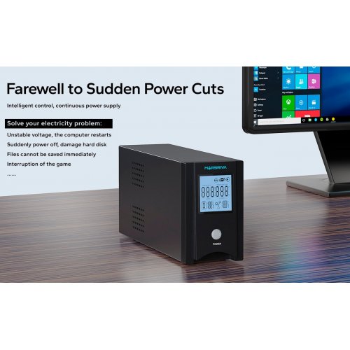 Уценка ибп Marsriva 1500VA (MR-UF1500P-H) (Повреждена упаковка, 842143) купить в Украине: Киев, Днепр, Харьков, Одесса  | Низкая цена, отзывы, характеристики от TELEMART фото