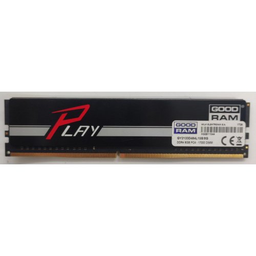 Озп GoodRAM DDR4 8GB 2133Mhz Play Black (GY2133D464L15S/8G) (Відновлено продавцем, 842180) купити в Україні: Київ, Львів, Хмельницький, Тернопіль, Івано-Франківськ | Перевірка сумісності, низька ціна, відгуки, характеристики від TELEMART фото