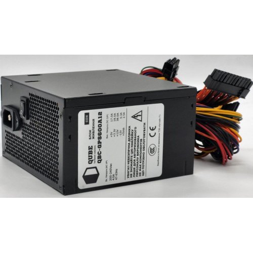 Блок питания QUBE 80+ 600W (QBC-GPS600A12) (Восстановлено продавцом, 842223) купить в Украине: Киев, Днепр, Харьков, Одесса  | Проверка совместимости, низкая цена, отзывы, характеристики от TELEMART фото
