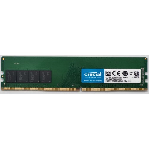 Озп Crucial DDR4 8GB 2666Mhz (CT8G4DFRA266) (Відновлено продавцем, 842230) купити в Україні: Київ, Львів, Хмельницький, Тернопіль, Івано-Франківськ | Перевірка сумісності, низька ціна, відгуки, характеристики від TELEMART фото