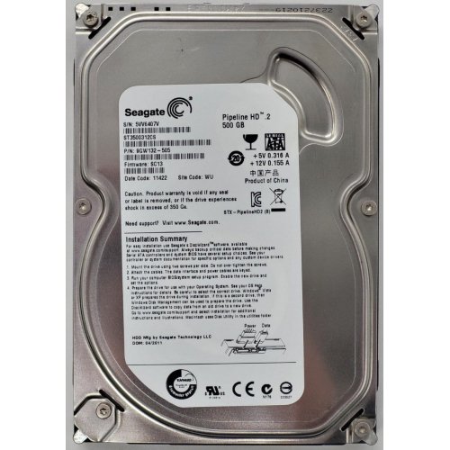 Жесткий диск Seagate Pipeline HD.2 500GB 5900RPM 3.5" (ST3500312CS) (Восстановлено продавцом, 842236) купить в Украине: Киев, Днепр, Харьков, Одесса  | Проверка совместимости, низкая цена, отзывы, характеристики от TELEMART фото