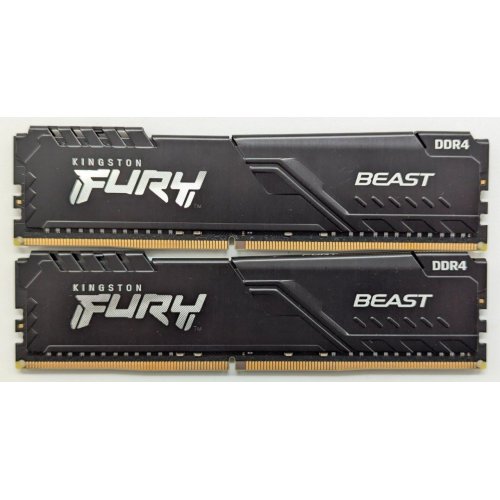 Озп Kingston DDR4 32GB (2x16GB) 3200Mhz FURY Beast Black (KF432C16BB1K2/32) (Відновлено продавцем, 842341) купити в Україні: Київ, Львів, Хмельницький, Тернопіль, Івано-Франківськ | Перевірка сумісності, низька ціна, відгуки, характеристики від TELEMART фото