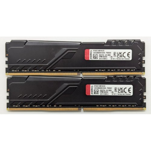 Озп Kingston DDR4 32GB (2x16GB) 3200Mhz FURY Beast Black (KF432C16BB1K2/32) (Відновлено продавцем, 842341) купити в Україні: Київ, Львів, Хмельницький, Тернопіль, Івано-Франківськ | Перевірка сумісності, низька ціна, відгуки, характеристики від TELEMART фото