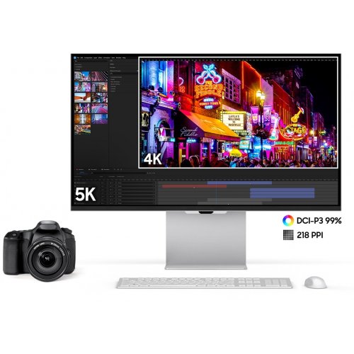 Монитор Samsung 27" ViewFinity S9 S90PC (LS27C902PAZXUA) Silver купить в Украине: Киев, Днепр, Харьков, Одесса  | Низкая цена, отзывы, характеристики от TELEMART фото