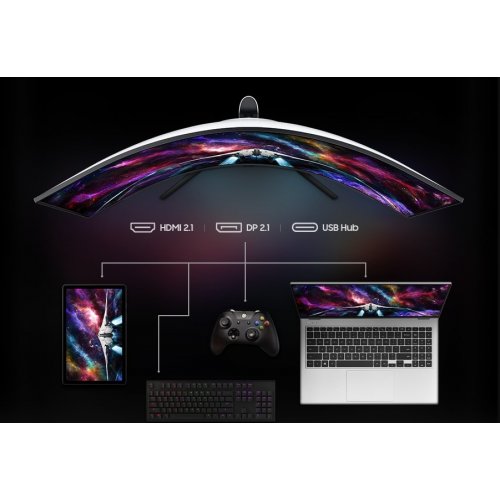 Монітор Samsung 57" Odyssey Neo G9 G95NC (LS57CG952NZXUA) Black/White купити в Україні: Київ, Львів, Хмельницький, Тернопіль, Івано-Франківськ | Низька ціна, відгуки, характеристики від TELEMART фото