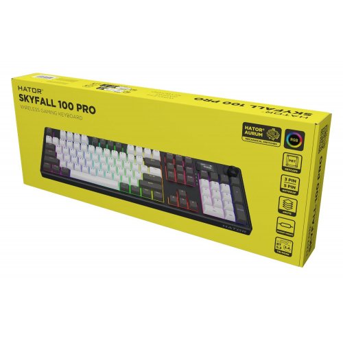 Клавіатура HATOR Skyfall 100 Pro Aurum Vanila Silent Wireless (HTK4100UA) Grey/Black купити в Україні: Київ, Львів, Хмельницький, Тернопіль, Івано-Франківськ | Низька ціна, відгуки, характеристики від TELEMART фото