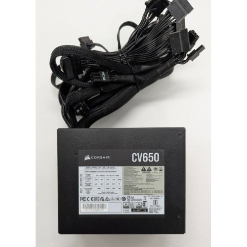 Блок живлення Corsair CV650 650W (CP-9020236-EU) (Відновлено продавцем, 842415) купити в Україні: Київ, Львів, Хмельницький, Тернопіль, Івано-Франківськ | Перевірка сумісності, низька ціна, відгуки, характеристики від TELEMART фото