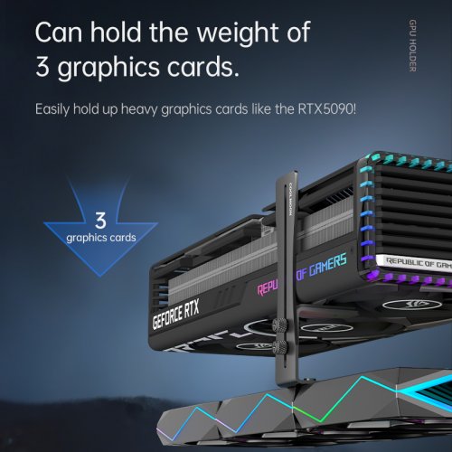 Держатель для видеокарты Coolmoon F1 White купить в Украине: Киев, Днепр, Харьков, Одесса  | Низкая цена, отзывы, характеристики от TELEMART фото