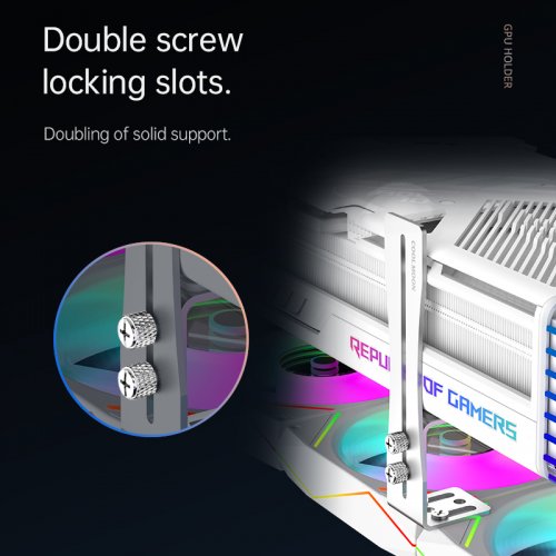 Держатель для видеокарты Coolmoon F1 White купить в Украине: Киев, Днепр, Харьков, Одесса  | Низкая цена, отзывы, характеристики от TELEMART фото