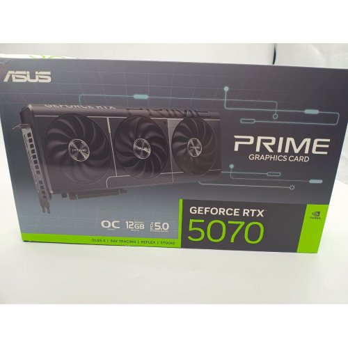 Уцінка відеокарта Asus PRIME GeForce RTX 5070 OC 12288MB (PRIME-RTX5070-O12G) (Розкрита упаковка, 842437) купити в Україні: Київ, Львів, Хмельницький, Тернопіль, Івано-Франківськ | Перевірка сумісності, низька ціна, відгуки, характеристики від TELEMART фото