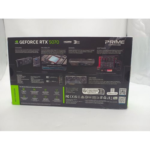 Уцінка відеокарта Asus PRIME GeForce RTX 5070 OC 12288MB (PRIME-RTX5070-O12G) (Розкрита упаковка, 842437) купити в Україні: Київ, Львів, Хмельницький, Тернопіль, Івано-Франківськ | Перевірка сумісності, низька ціна, відгуки, характеристики від TELEMART фото
