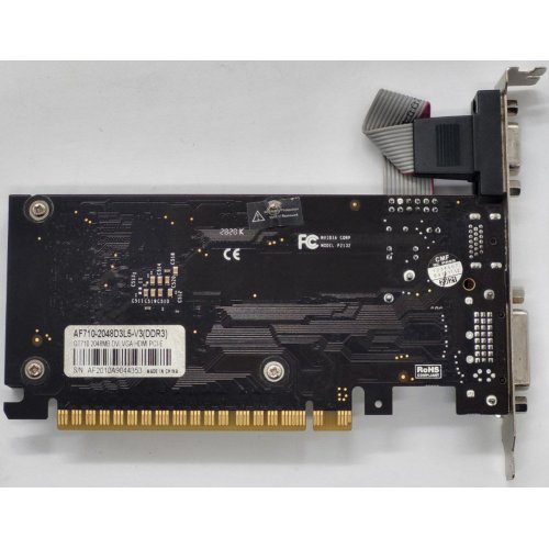 Відеокарта AFOX GeForce GT 710 Low Profile 2048MB (AF710-2048D3L5-V3) (Відновлено продавцем, 842448) купити в Україні: Київ, Львів, Хмельницький, Тернопіль, Івано-Франківськ | Перевірка сумісності, низька ціна, відгуки, характеристики від TELEMART фото