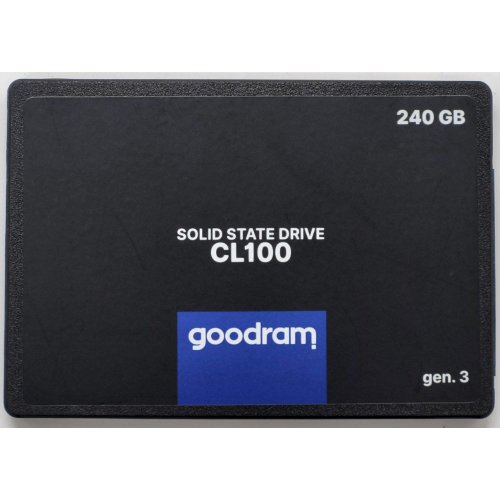 Ssd-диск GoodRAM CL100 Gen.3 3D NAND TLC 240GB 2.5" (SSDPR-CL100-240-G3) (Відновлено продавцем, 842451) купити в Україні: Київ, Львів, Хмельницький, Тернопіль, Івано-Франківськ | Перевірка сумісності, низька ціна, відгуки, характеристики від TELEMART фото