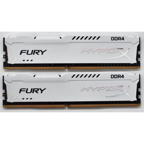 Озу Kingston DDR4 16GB (2x8GB) 3200Mhz HyperX Fury White (HX432C18FW2K2/16) (Восстановлено продавцом, 842456) купить в Украине: Киев, Днепр, Харьков, Одесса  | Проверка совместимости, низкая цена, отзывы, характеристики от TELEMART фото