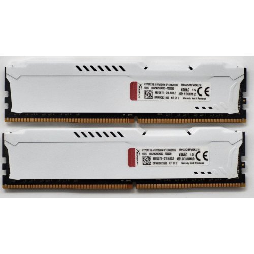 Озу Kingston DDR4 16GB (2x8GB) 3200Mhz HyperX Fury White (HX432C18FW2K2/16) (Восстановлено продавцом, 842456) купить в Украине: Киев, Днепр, Харьков, Одесса  | Проверка совместимости, низкая цена, отзывы, характеристики от TELEMART фото