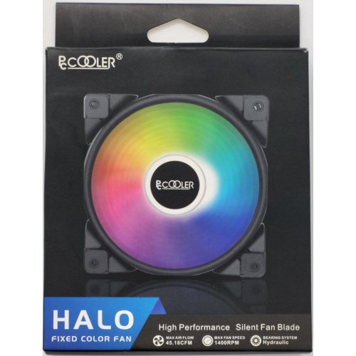 Кулер для корпуса PCCooler HALO FIXED COLOR FAN 120mm (Відновлено продавцем, 842457) купити в Україні: Київ, Львів, Хмельницький, Тернопіль, Івано-Франківськ | Перевірка сумісності, низька ціна, відгуки, характеристики від TELEMART фото