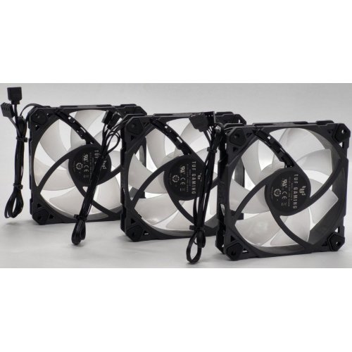 Набор кулеров для корпуса Asus TUF Gaming TF120 ARGB Triple Fan Kit (90DA0030-B09030) Black (Восстановлено продавцом, 842473) купить в Украине: Киев, Днепр, Харьков, Одесса  | Проверка совместимости, низкая цена, отзывы, характеристики от TELEMART фото