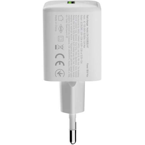 Сетевое зарядное устройство ColorWay V2 USB 18W (CW-CHS063Q-WT) White купить в Украине: Киев, Днепр, Харьков, Одесса  | Низкая цена, отзывы, характеристики от TELEMART фото