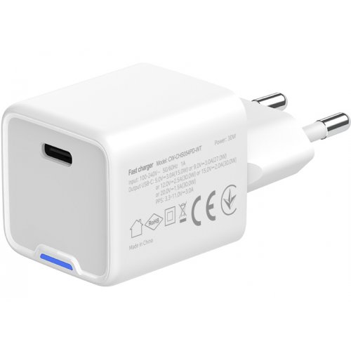 

ColorWay GaN Mini USB Type-C 30W (CW-CHS054PD-WT) White