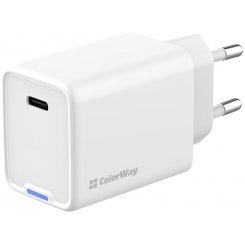 Сетевое зарядное устройство ColorWay GaN Mini USB Type-C 45W (CW-CHS057PD-WT) White
