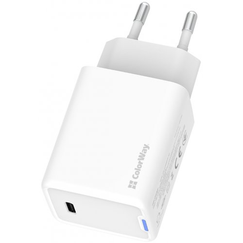 Мережевий зарядний пристрій ColorWay GaN Mini USB Type-C 45W (CW-CHS057PD-WT) White купити в Україні: Київ, Львів, Хмельницький, Тернопіль, Івано-Франківськ | Низька ціна, відгуки, характеристики від TELEMART фото