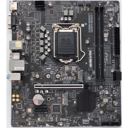Материнська плата MSI H510M-A PRO (s1200, Intel H510) (Відновлено продавцем, 842548) купити в Україні: Київ, Львів, Хмельницький, Тернопіль, Івано-Франківськ | Перевірка сумісності, низька ціна, відгуки, характеристики від TELEMART фото