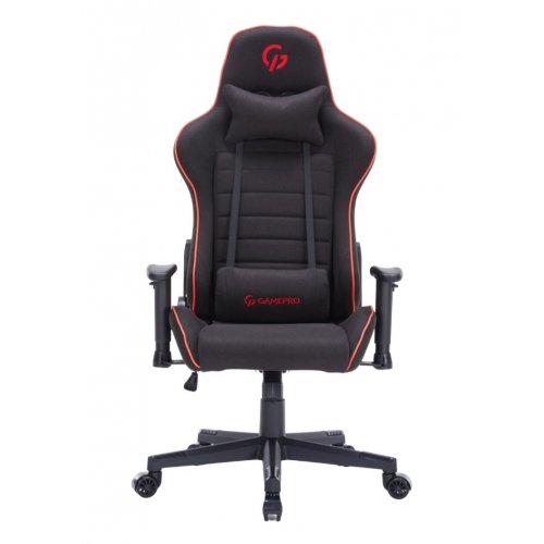 Уценка игровое кресло GamePro GC575F Fabric L Black/Red (Вскрытая упаковка, 842554) купить в Украине: Киев, Днепр, Харьков, Одесса  | Низкая цена, отзывы, характеристики от TELEMART фото