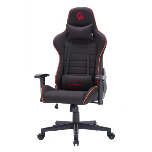 Уценка игровое кресло GamePro GC575F Fabric L Black/Red (Вскрытая упаковка, 842554) купить в Украине: Киев, Днепр, Харьков, Одесса  | Низкая цена, отзывы, характеристики от TELEMART фото