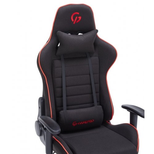 Уценка игровое кресло GamePro GC575F Fabric L Black/Red (Вскрытая упаковка, 842554) купить в Украине: Киев, Днепр, Харьков, Одесса  | Низкая цена, отзывы, характеристики от TELEMART фото