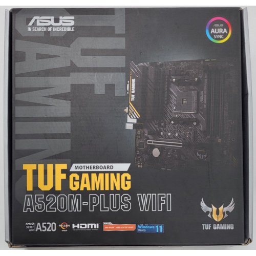 Материнская плата Asus TUF GAMING A520M-PLUS WIFI (sAM4, A520) (Восстановлено продавцом, 842557) купить в Украине: Киев, Днепр, Харьков, Одесса  | Проверка совместимости, низкая цена, отзывы, характеристики от TELEMART фото