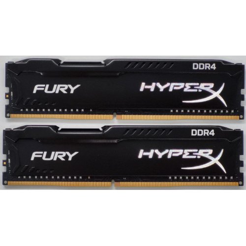 Озп HyperX DDR4 16GB (2x8GB) 2666Mhz FURY Black (HX426C16FB2K2/16) (Відновлено продавцем, 842592) купити в Україні: Київ, Львів, Хмельницький, Тернопіль, Івано-Франківськ | Перевірка сумісності, низька ціна, відгуки, характеристики від TELEMART фото