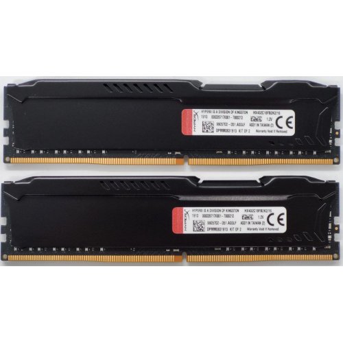 Озп Kingston DDR4 16GB (2x8GB) 3200Mhz HyperX Fury Black (HX432C18FB2K2/16) (Відновлено продавцем, 842593) купити в Україні: Київ, Львів, Хмельницький, Тернопіль, Івано-Франківськ | Перевірка сумісності, низька ціна, відгуки, характеристики від TELEMART фото