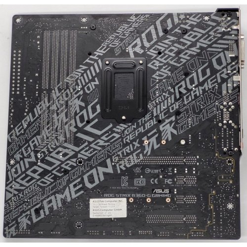Материнська плата Asus ROG STRIX B360-G GAMING (s1151-V2, Intel B360) (Відновлено продавцем, 842594) купити в Україні: Київ, Львів, Хмельницький, Тернопіль, Івано-Франківськ | Перевірка сумісності, низька ціна, відгуки, характеристики від TELEMART фото