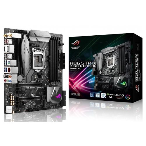 Материнська плата Asus ROG STRIX Z370-G GAMING (s1151, Intel Z370) (Відновлено продавцем, 842717) купити в Україні: Київ, Львів, Хмельницький, Тернопіль, Івано-Франківськ | Перевірка сумісності, низька ціна, відгуки, характеристики від TELEMART фото