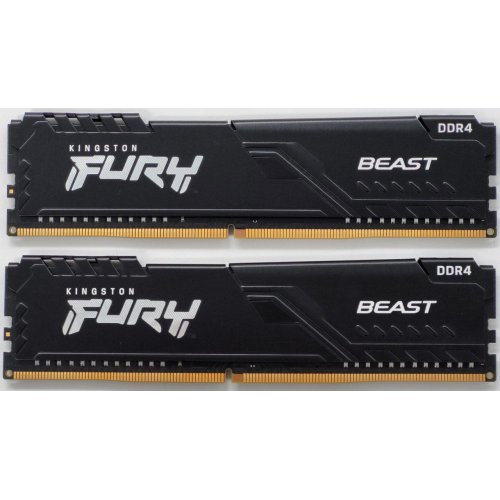 Озп Kingston DDR4 16GB (2x8GB) 3200Mhz FURY Beast Black (KF432C16BBK2/16) (Відновлено продавцем, 842744) купити в Україні: Київ, Львів, Хмельницький, Тернопіль, Івано-Франківськ | Перевірка сумісності, низька ціна, відгуки, характеристики від TELEMART фото