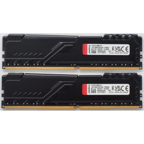 Озп Kingston DDR4 16GB (2x8GB) 3200Mhz FURY Beast Black (KF432C16BBK2/16) (Відновлено продавцем, 842744) купити в Україні: Київ, Львів, Хмельницький, Тернопіль, Івано-Франківськ | Перевірка сумісності, низька ціна, відгуки, характеристики від TELEMART фото