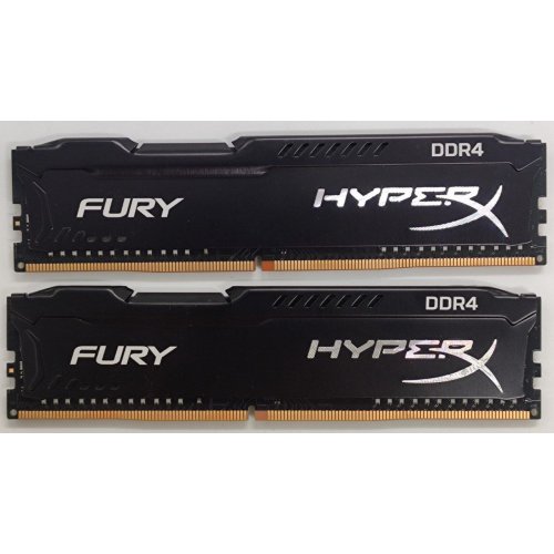 Озп HyperX DDR4 16GB (2x8GB) 2666Mhz FURY Black (HX426C16FB2K2/16) (Відновлено продавцем, 842780) купити в Україні: Київ, Львів, Хмельницький, Тернопіль, Івано-Франківськ | Перевірка сумісності, низька ціна, відгуки, характеристики від TELEMART фото