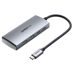 Уцінка usb-хаб Ugreen CM480 Type-C 4 in 1 (30758) Space Grey (Розкрита упаковка, 842887)
