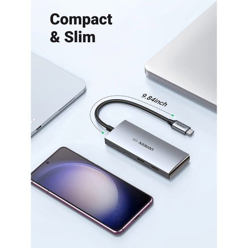Уцінка usb-хаб Ugreen CM480 Type-C 4 in 1 (30758) Space Grey (Розкрита упаковка, 842887) купити в Україні: Київ, Львів, Хмельницький, Тернопіль, Івано-Франківськ | Низька ціна, відгуки, характеристики від TELEMART фото