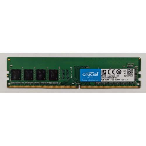 Озу Crucial DDR4 4GB 2133Mhz (CT4G4DFS8213) (Восстановлено продавцом, 843101) купить в Украине: Киев, Днепр, Харьков, Одесса  | Проверка совместимости, низкая цена, отзывы, характеристики от TELEMART фото