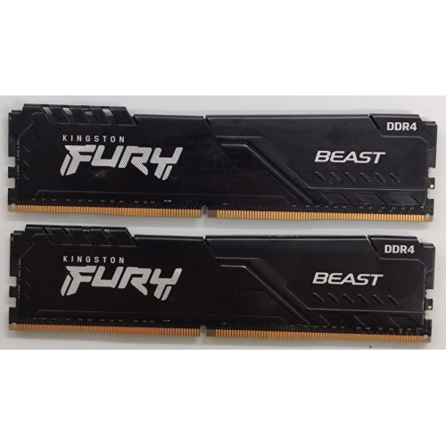 Озп Kingston DDR4 16GB (2x8GB) 2666Mhz FURY Beast Black (KF426C16BBK2/16) (Відновлено продавцем, 843108) купити в Україні: Київ, Львів, Хмельницький, Тернопіль, Івано-Франківськ | Перевірка сумісності, низька ціна, відгуки, характеристики від TELEMART фото
