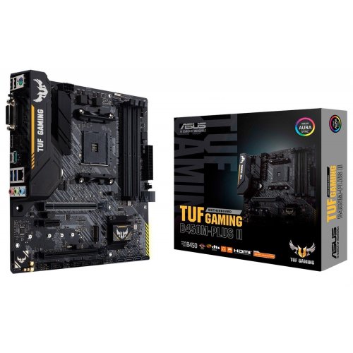 Материнская плата Asus TUF Gaming B450M-Plus II (sAM4, AMD B450) (Восстановлено продавцом, 843109) купить в Украине: Киев, Днепр, Харьков, Одесса  | Проверка совместимости, низкая цена, отзывы, характеристики от TELEMART фото