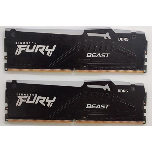 Озп Kingston DDR5 32GB (2x16GB) 6000Mhz FURY Beast RGB (KF560C36BBEAK2-32) (Відновлено продавцем, 843118) купити в Україні: Київ, Львів, Хмельницький, Тернопіль, Івано-Франківськ | Перевірка сумісності, низька ціна, відгуки, характеристики від TELEMART фото
