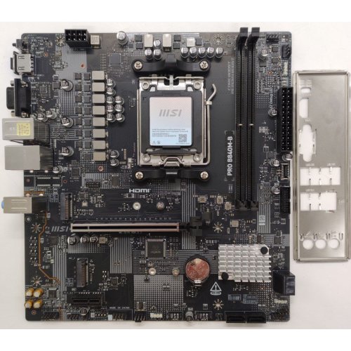 Материнська плата MSI PRO B840M-B (sAM5, AMD B840) (Відновлено продавцем, 843138) купити в Україні: Київ, Львів, Хмельницький, Тернопіль, Івано-Франківськ | Перевірка сумісності, низька ціна, відгуки, характеристики від TELEMART фото
