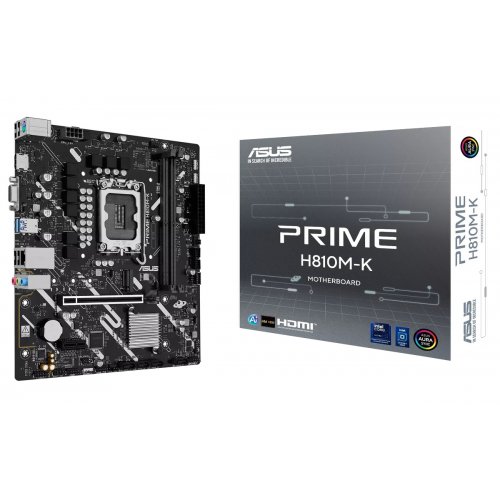 Материнська плата Asus PRIME H810M-K (s1851, Intel H810) купити в Україні: Київ, Львів, Хмельницький, Тернопіль, Івано-Франківськ | Перевірка сумісності, низька ціна, відгуки, характеристики від TELEMART фото