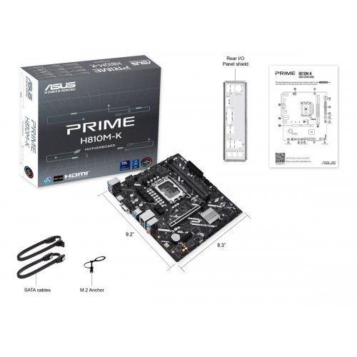 Материнська плата Asus PRIME H810M-K (s1851, Intel H810) купити в Україні: Київ, Львів, Хмельницький, Тернопіль, Івано-Франківськ | Перевірка сумісності, низька ціна, відгуки, характеристики від TELEMART фото