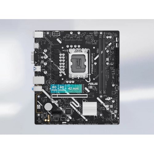 Материнська плата Asus PRIME H810M-K (s1851, Intel H810) купити в Україні: Київ, Львів, Хмельницький, Тернопіль, Івано-Франківськ | Перевірка сумісності, низька ціна, відгуки, характеристики від TELEMART фото