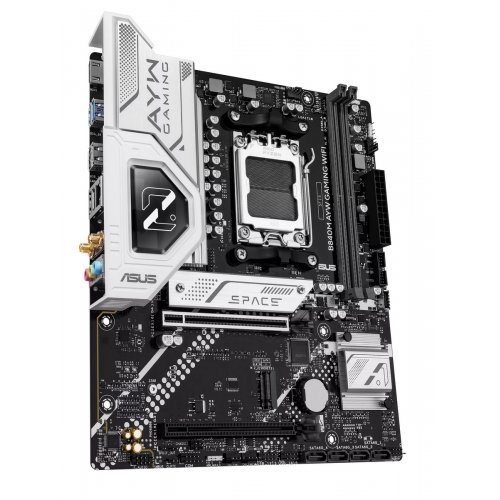 Материнская плата Asus B840M AYW GAMING WIFI (sAM5, AMD B840) купить в Украине: Киев, Днепр, Харьков, Одесса  | Проверка совместимости, низкая цена, отзывы, характеристики от TELEMART фото