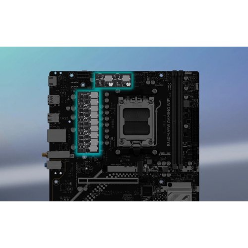 Материнская плата Asus B840M AYW GAMING WIFI (sAM5, AMD B840) купить в Украине: Киев, Днепр, Харьков, Одесса  | Проверка совместимости, низкая цена, отзывы, характеристики от TELEMART фото